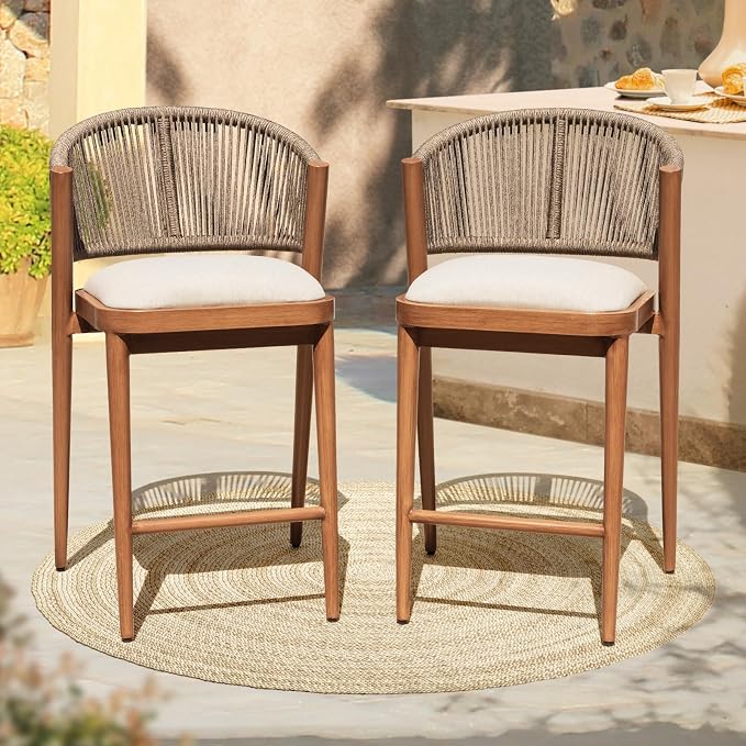 IDZO 400lbs Capacity Counter Stools Set of 2, 24 Inches Counter Height Bar - Image 6