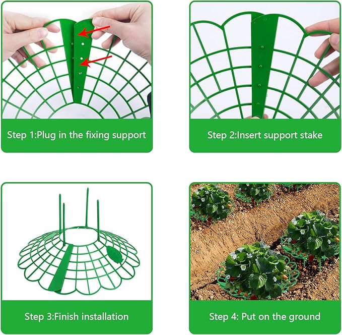 Iceyyyy 10 Pack Strawberry Plant Stand Supports-Strawberry Plant Support Stand - Image 3