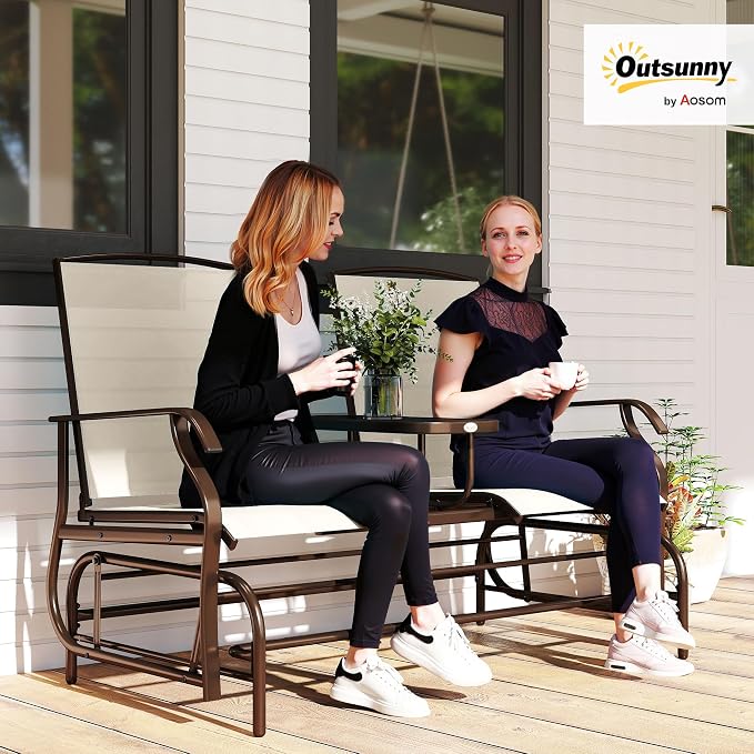 Outsunny Outdoor Glider Bench - Image 2