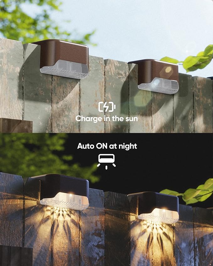 JACKYLED Solar Fence Lights 16 Pack Outdoor Solar Deck Light IP65 Waterproof - Image 6