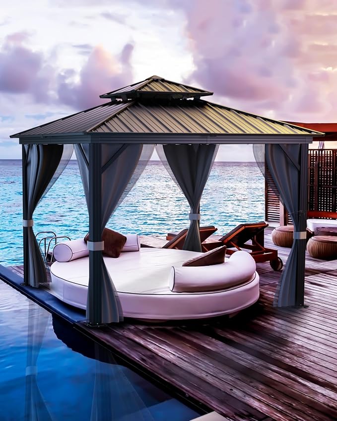 GarveeLife Hardtop Gazebo 12 ft x12 ft - Image 7