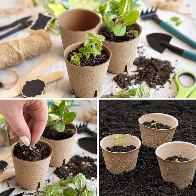 130 Pcs 3.15 Inch Peat Pots, Seed Starting Pots - Image 5
