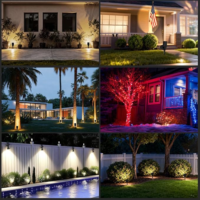 T-SUN Solar Spotlights, Christmas Solar Lights Outdoor, Auto-ON/Off 180°Angle - Image 2