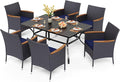 PHI VILLA 7-Piece Outdoor Patio Dining Set by PHIVILLAThepioneerofcomfortablehouseholdsupplies
