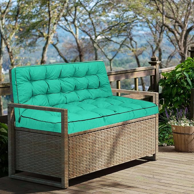 Outside Benches Cushion with Backrest, Thicken Waterproof Swing Cushions 2/3 - Image 7
