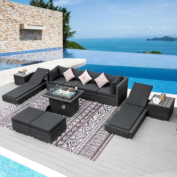 NICESOUL 11 Piece Sectional Outdoor Set by NICESOUL