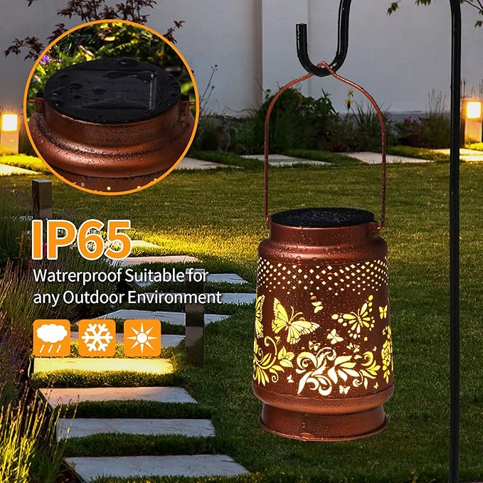 Solar Lanterns Outdoor Waterproof Butterfly Garden Decor Birthday Gifts - Image 5