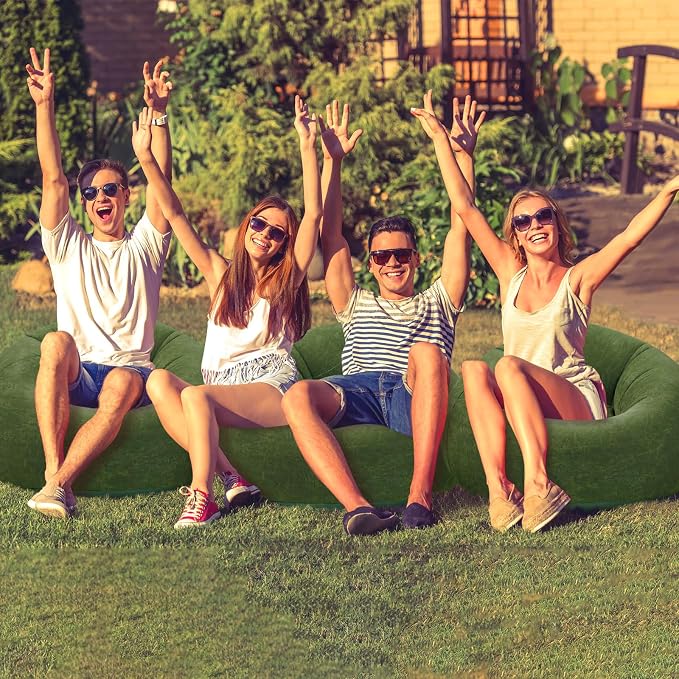 Realspring Inflatable Bean Bag Chairs Outdoor Blow up Camping Chairs Inflatable - Image 2