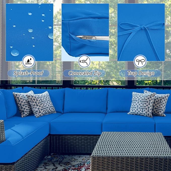 Patelai 11 Pcs Waterproof Patio Cushion Covers - Image 4