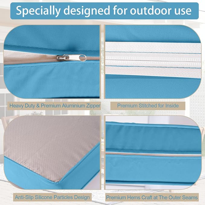 Outdoor Cushion Covers for Patio Furniture, Patio Cushion Covers Replacement - Image 3