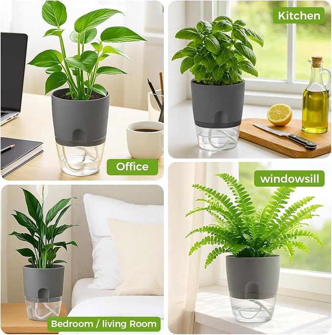 Planterhoma 8 Pack Self Watering Pots - Image 8