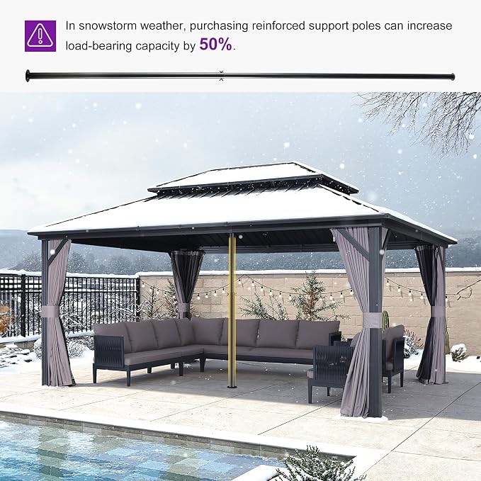 PURPLE LEAF 12'x16' Hardtop Gazebo - Image 8