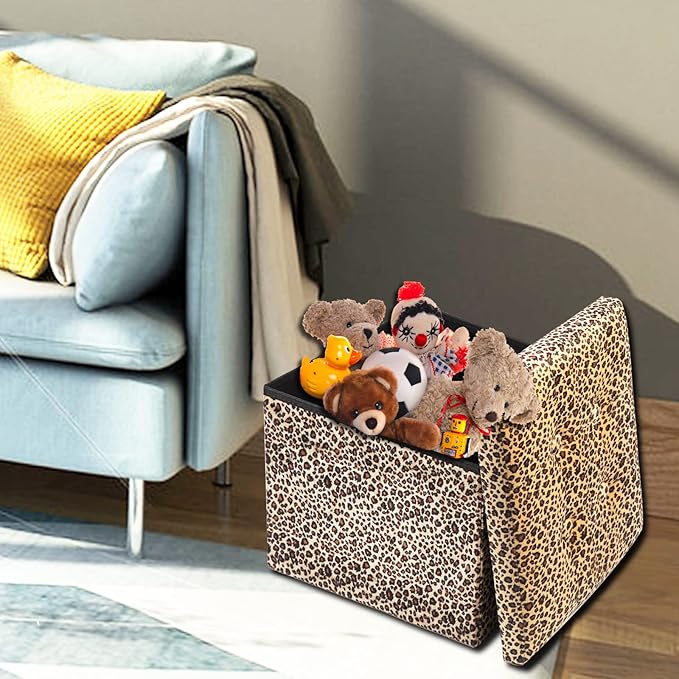 ALASDO Ottoman Storage Ottoman Footrest Stool Small Ottoman - Image 2