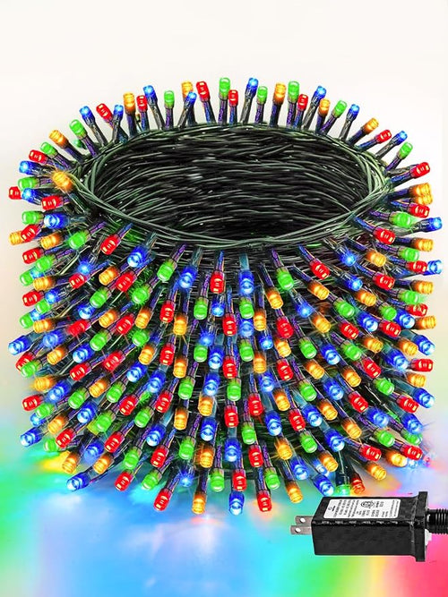 1000 LED Multicolored Christmas Lights Indoor Outdoor, Super Long 330 FT Green by PRODUCTS