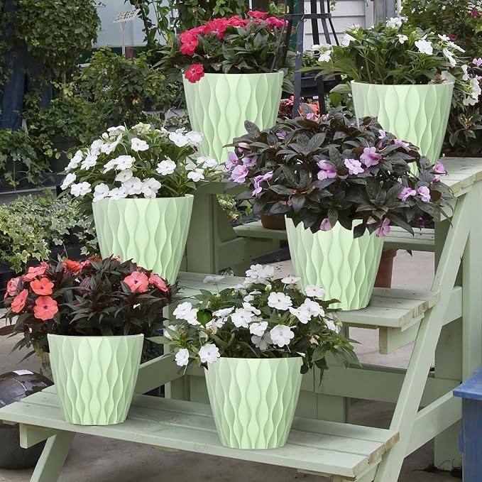 6 Pack 7 Inch Indoor Plant Pots - Image 6