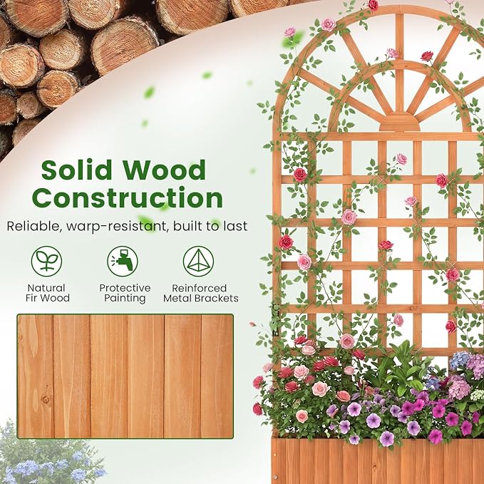 Giantex Wooden Raised Garden Bed - Image 3