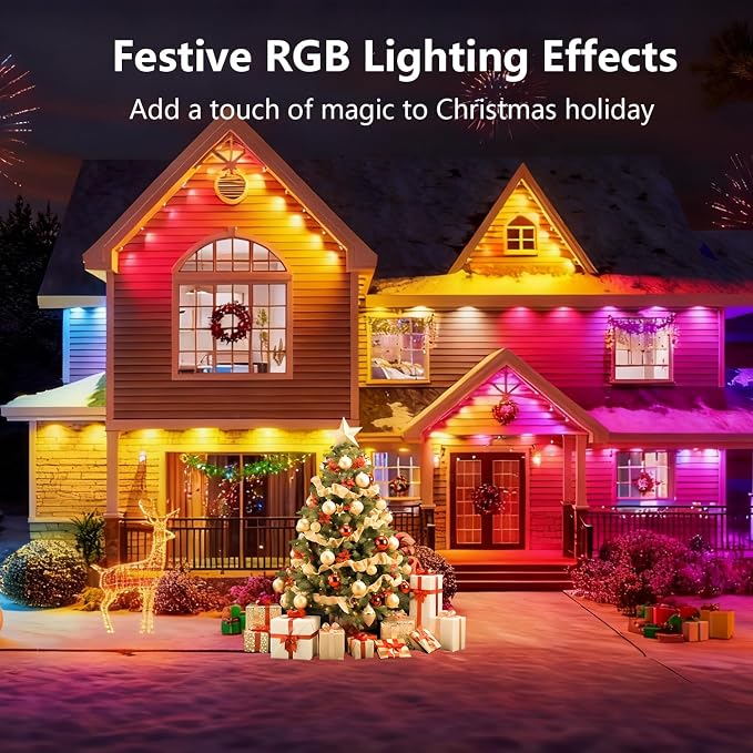 300FT Permanent Outdoor Lights, RGB LED Eaves Lights - Image 2