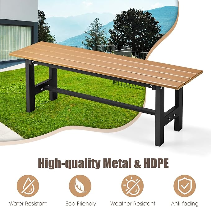 Giantex 2-Person Outdoor Bench Seat - Image 6
