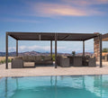 PURPLE LEAF 11' x 21' Louvered Pergola Outdoor Adjustable Louvre Shade Modern by PURPLELEAF