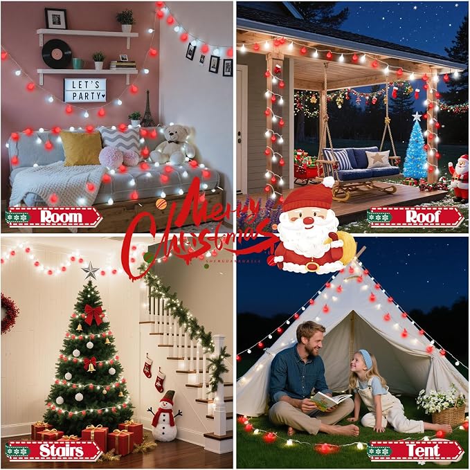 43FT 100LED Connectable Globe String Lights Indoor Outdoor - Image 5
