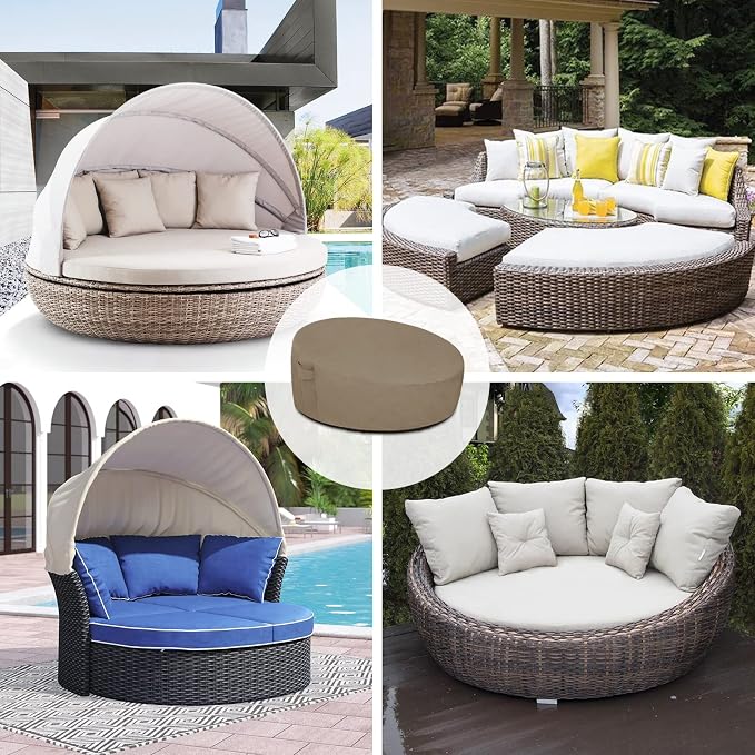 Easy-Going Heavy Duty 600D Outdoor Daybed Cover 88 Inch UV Resistant Patio - Image 7