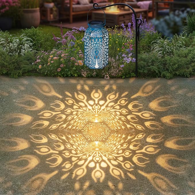 Garden Gifts for Women Solar Lanterns Outdoor Waterproof Peacock Garden Gifts - Image 5