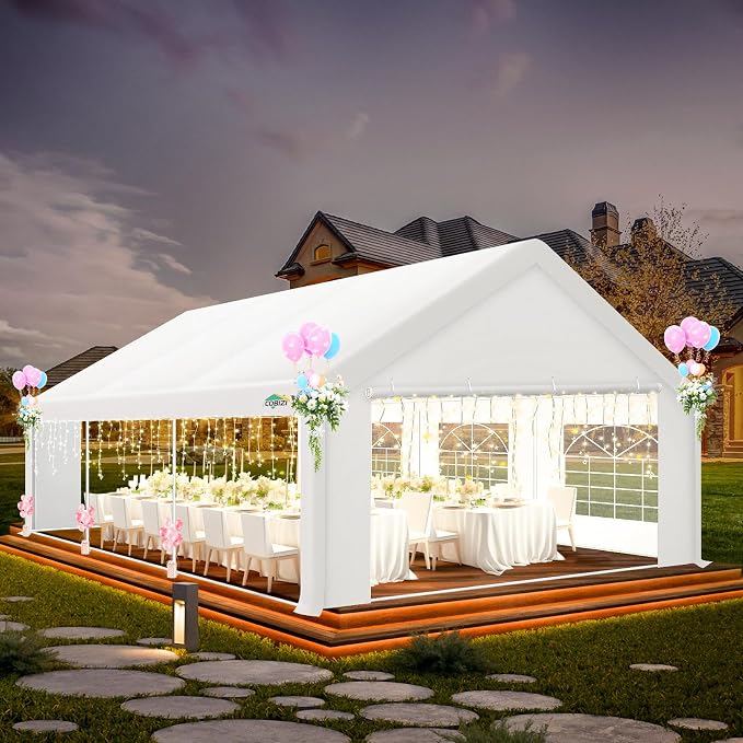 COBIZI 20x20 Party Tent Heavy Duty, Large Outdoor Wedding Tents - Image 9