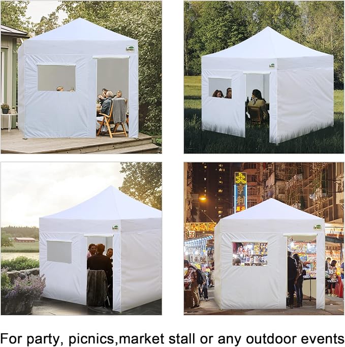 Eurmax USA Full Zippered Walls for 10 x 10 Easy Pop Up Canopy Tent, Enclosure - Image 6
