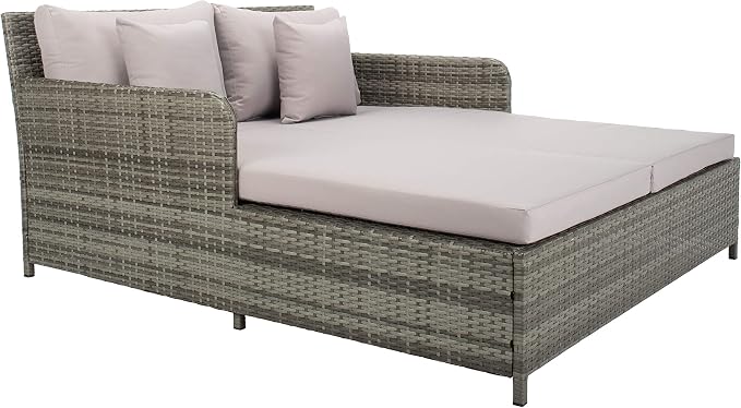 Safavieh PAT7500B Outdoor Collection Cadeo Grey Cushion Daybed - Image 8