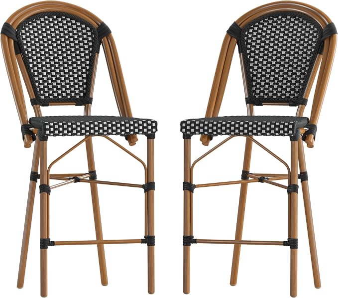 EMMA + OLIVER Soie Bistro Counter Stool - Image 3
