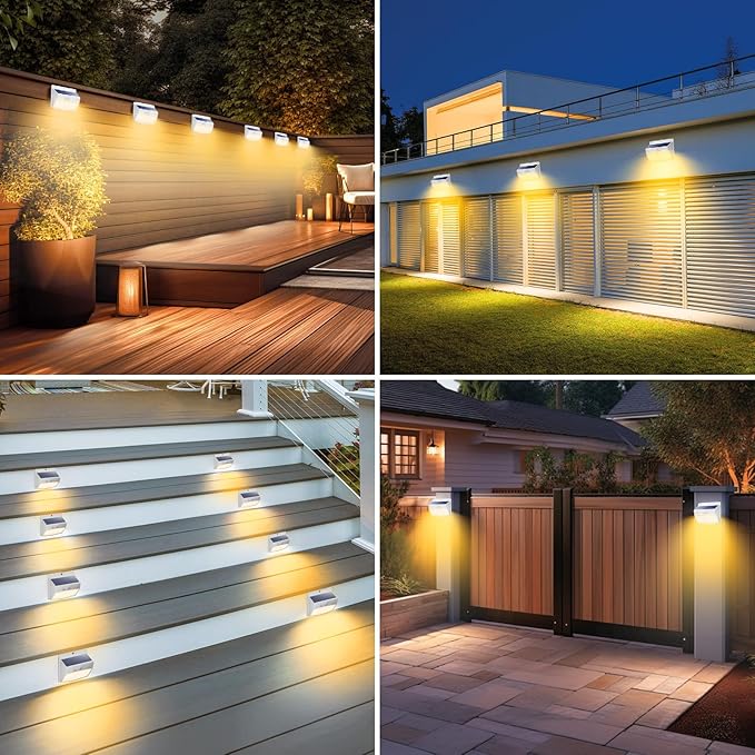 Peasur 6 Packs Solar Outdoor Lights Motion Sensor, Solar Security Lights - Image 7