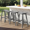 Ciokea 4 Set 29" Outdoor Bar Stools Heavy Duty HDPE Outdoor Stools Weatherproof by CIOKEA