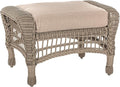 Saturn Collection Outdoor Garden Patio Ottoman Light Brown by Unknown