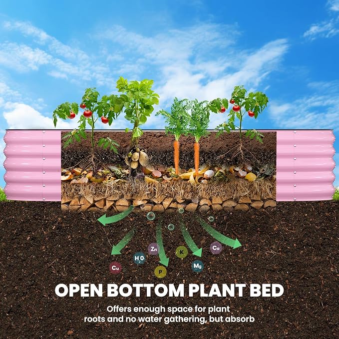 Galvanized Raised Garden Bed 8x2x1.5 FT, Oval Metal Raised Garden Bed Outdoor - Image 4