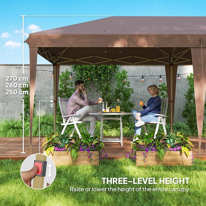 Outsunny 10' x 20' Pop Up Canopy Tent, Upgraded Heavy Duty Tents - Image 4