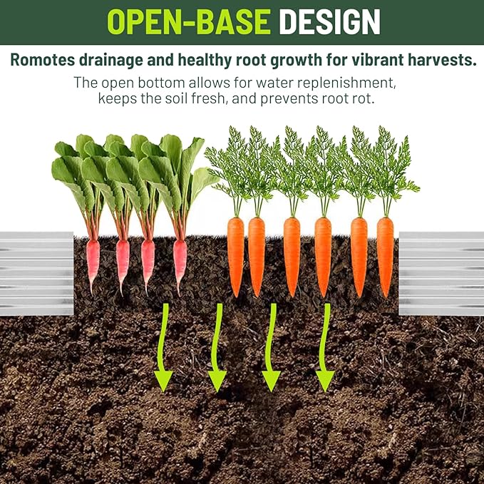 2 Pack 6x1.5x1FT Galvanized Metal Raised Garden Bed Kit - Image 4