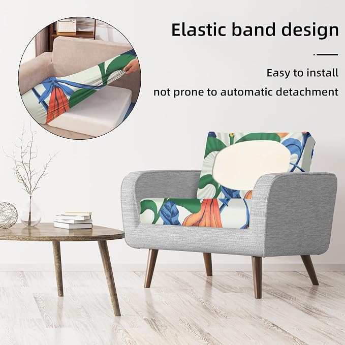 8Pcs Stretch Patio Cushion Covers, Outdoor Couch Covers Replacement, Outdoor - Image 5