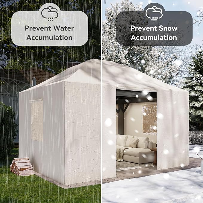 Aoxun 10' x 12' Outdoor Wood Gazebo - Image 8