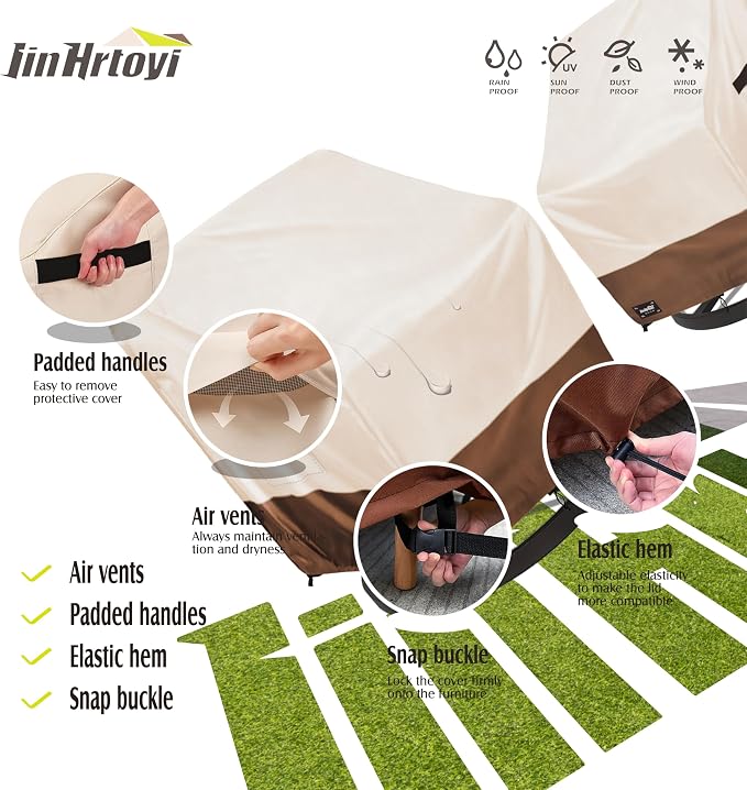 JinHrtoyi Outdoor Chair Covers 2 Pack, 30Wx34Dx38H inches Patio Chair Cover - Image 7