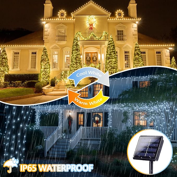 Warm White and Cool White Color Changing Solar String Lights - Image 6