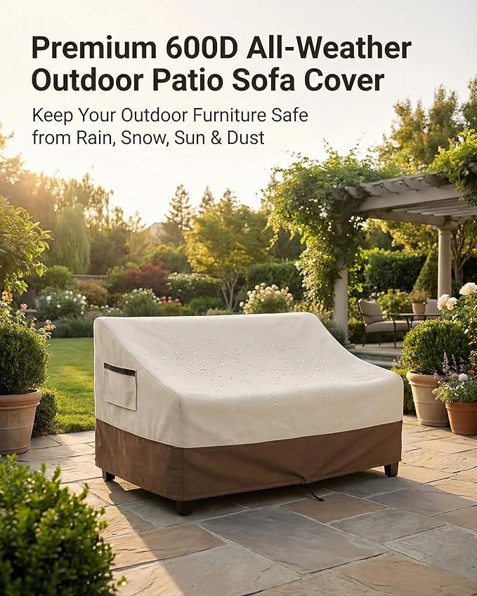 Outdoor Sofa Cover, Waterproof Patio Furniture Cover 78.7W x 38.2D x 35H inches - Image 3