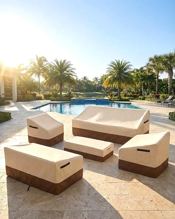 Waterproof Patio Chair Covers, Heavy Duty 600D Lawn Outdoor Furniture Covers - Image 9