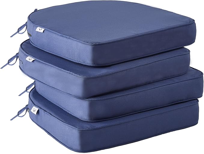 Outdoor Chair Cushions Set of 4 -Waterproof Outdoor Seat Cushions by IPYNBAP