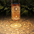 Solar Lanterns Outdoor Hanging Lantern Lights, Sunflower Metal Decor by DIBIEECN
