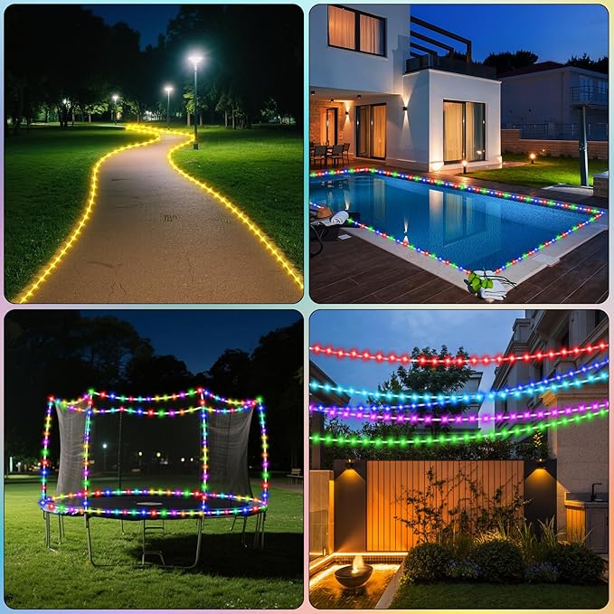 Solar Rope Lights Outdoor Waterproof, 33FT 100LED 18 Colors Changing Outdoor - Image 5
