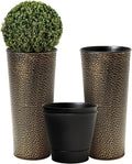 Worth 2 Pack 25" Tall Narrow Metal Planter by WORTH