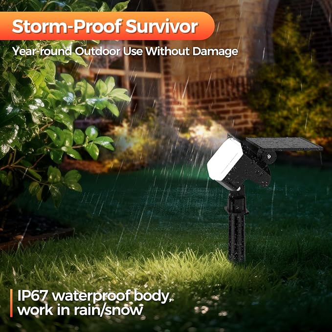Solar Spot Lights Outdoor, 92 LEDs Landscape Lighting - Image 4