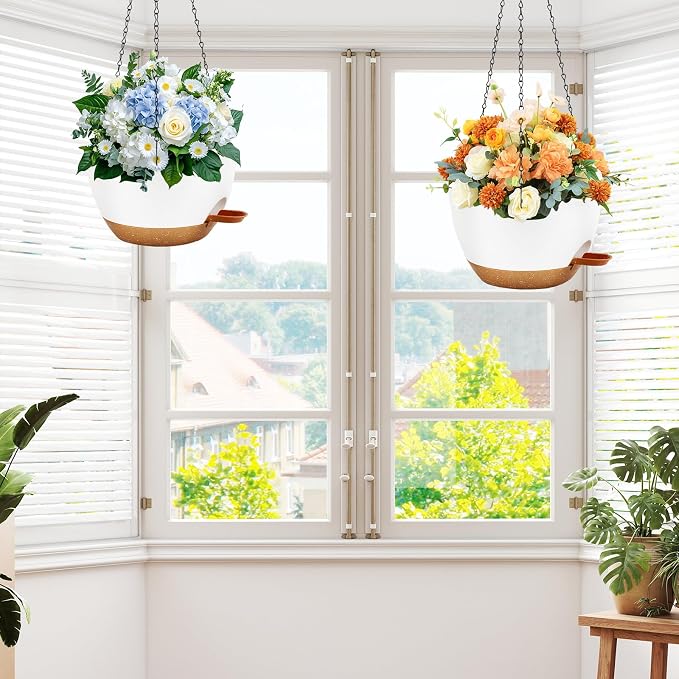 12 inch Hanging Planters for Indoor Plants, 2 Pack Self-Watering Hanging - Image 6