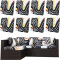 8Pcs Outdoor Cushion Covers, Patio Cushion Covers, Stretch Elastic Slipcovers by dreahoteztil