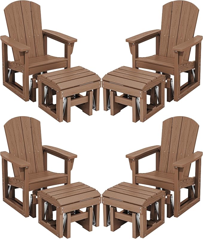 SERWALL Outdoor Glider Chair Set of 4 by SERWALL